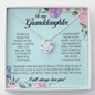 To My Granddaughter, Love Knot Necklace