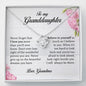 To My Granddaughter, Love Knot Necklace, Gift from Grandma