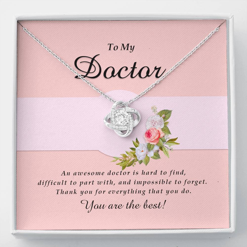 Love Knot Necklace, Doctor Jewelry Card
