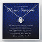 Love Knot Necklace, Plastic Surgeon Gift, Appreciation Gift, Thank You Gift, Best Gift Idea, Jewelry Card for Her