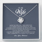 To My Wife, Love Knot Necklace