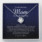 Love Knot Necklace, To My Amazing Mom on My Wedding Day, Wedding Gift from Son Gift from Groom