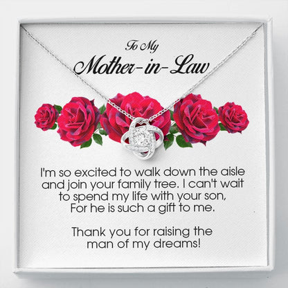 To My Mother In Law, Love Knot Necklace
