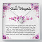 To My Bonus Daughter, Love Knot Necklace