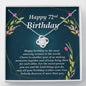 Love Knot Necklace, Happy 72nd Birthday