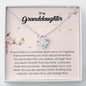 To My Granddaughter, Love Knot Necklace