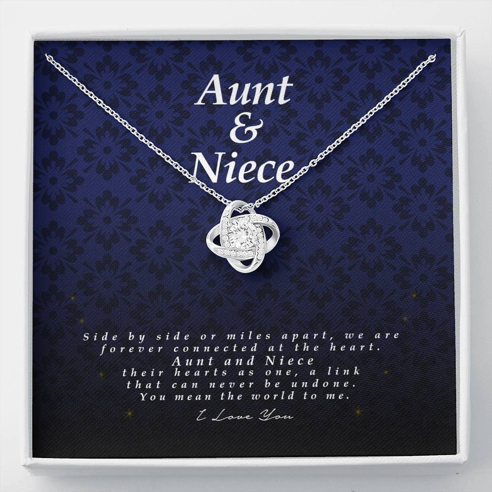 Aunt and Niece Gift, Love Knot Necklace