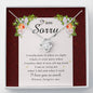 Love Knot Necklace, I'm Sorry Card, Apology Gift For Her, Forgiveness Gift, I’m Sorry Gift For Wife / Girlfriend, Gift To Say Sorry