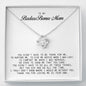 To My Badass Bonus Mom, Love Knot Necklace