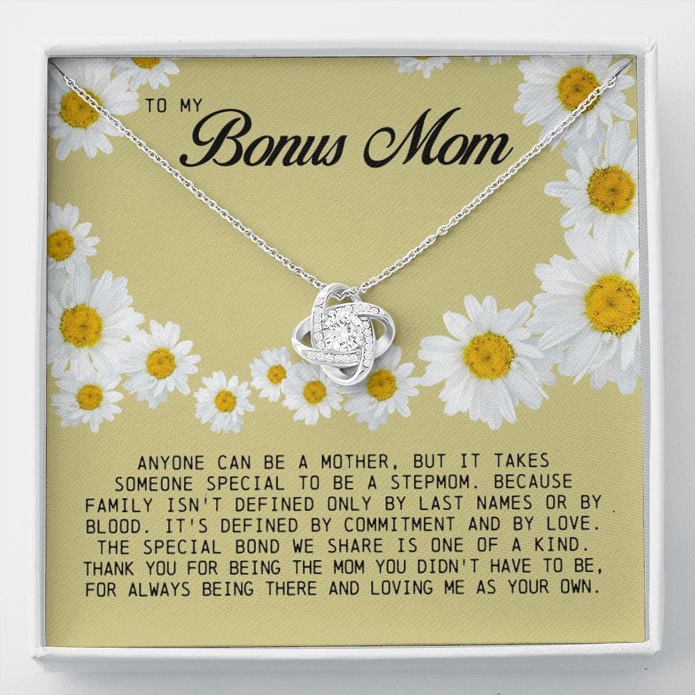 To my Bonus Mom Gift, Love Knot Necklace