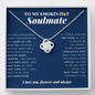 Love Knot Necklace | To My Smokin Hot Soulmate | Soulmate Gift | Soulmate Jewelry | Soulmate Anniversary Gift | Soulmate Christmas Gift Idea