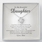 Love Knot Necklace, To My Beautiful Daughter, With Love From Dad