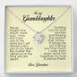 To My Granddaughter, Love Knot Necklace, Gift from Grandma