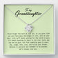 To My Granddaughter, Love Knot Necklace