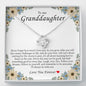 To My Granddaughter, Love Knot Necklace