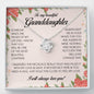 To My Beautiful Granddaughter, Love Knot Necklace