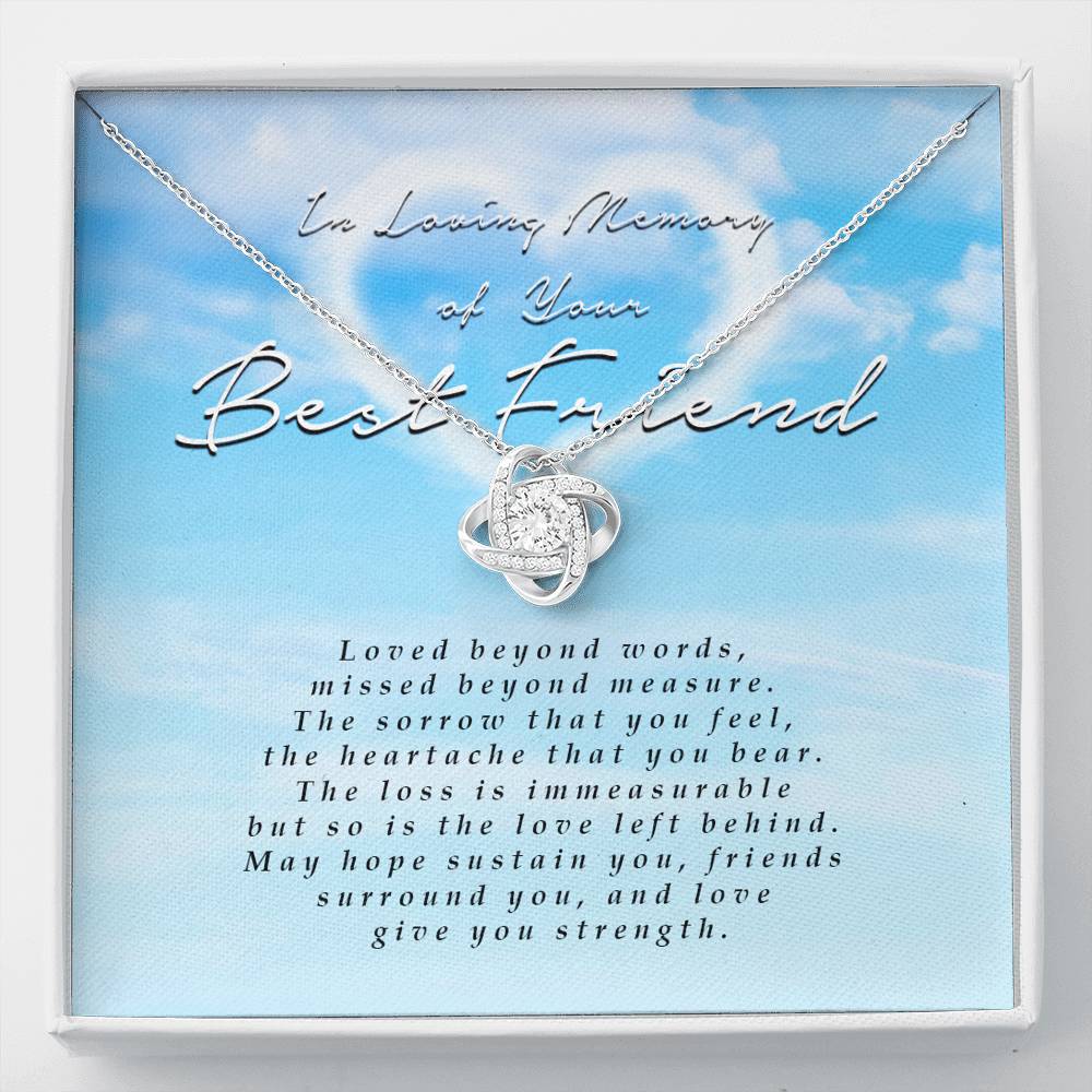 Love Knot Necklace, Memorial Gift For Loss of Best Friend