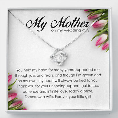 My Mother on My Wedding Day Gift, Love Knot Necklace