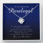 Love Knot Necklace, Paralegal Gift, Appreciation Gift, Thank You Gift, Best Gift Idea, Jewelry Card for Her