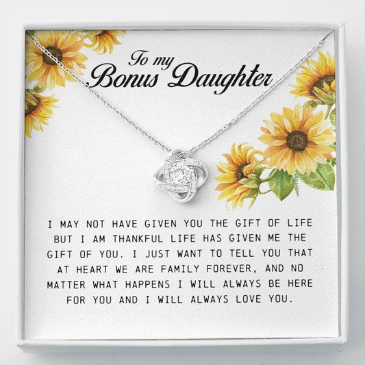 To My Bonus Daughter, Love Knot Necklace