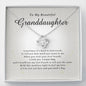 Love Knot Necklace, To My Beautiful Granddaughter, With Love From Grandma / Grandpa
