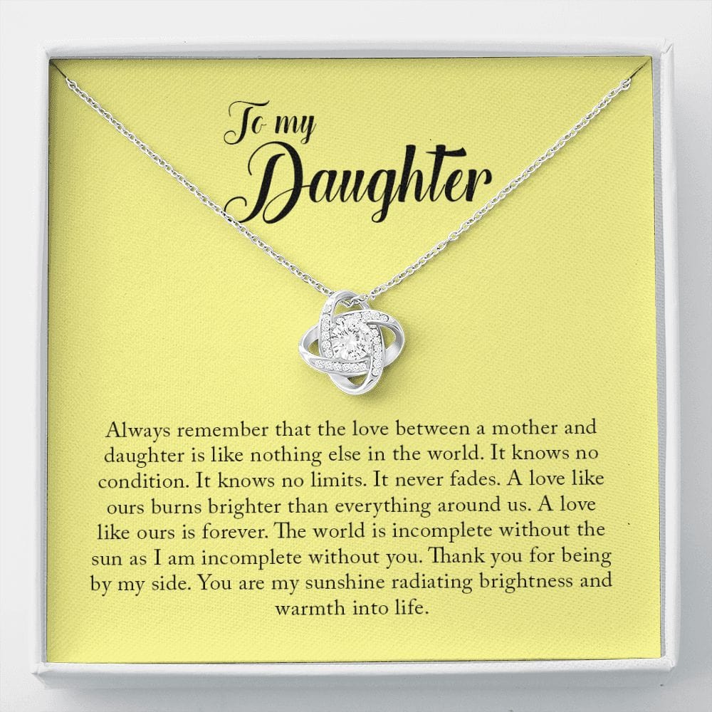 To My Daughter, Love Knot Necklace