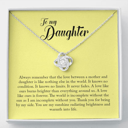 To My Daughter, Love Knot Necklace