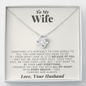 Love Knot Necklace | To My Wife