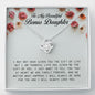 To My Beautiful Bonus Daughter, Love Knot Necklace