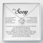 I'm Sorry Gift For Her, Love Knot Necklace