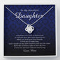 Love Knot Necklace, To My Beautiful Daughter, With Love From Mom