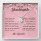 To My Granddaughter, Love Knot Necklace, Gift from Grandma