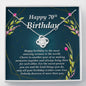 Love Knot Necklace, Happy 70th Birthday