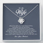 To My Wife, Love Knot Necklace