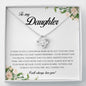 To My Daughter, Love Knot Necklace