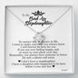 To My Bad Ass Stepdaughter, Love Knot Necklace, Message Cards By Kyomi