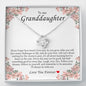 To My Granddaughter, Love Knot Necklace