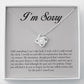 I Am Sorry, Love Knot Necklace
