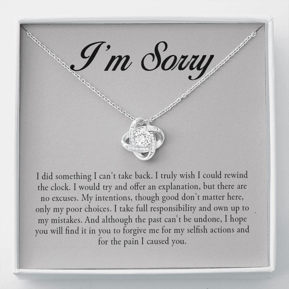 I Am Sorry, Love Knot Necklace