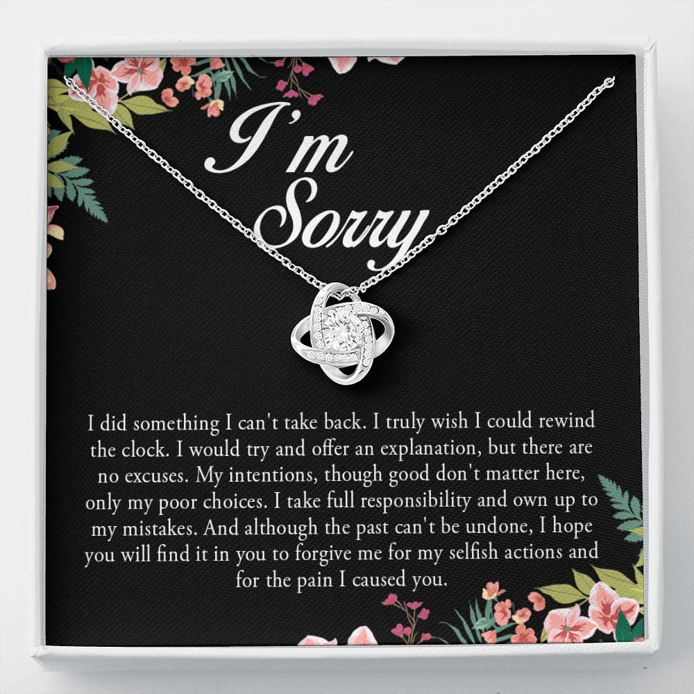 I Am Sorry, Love Knot Necklace