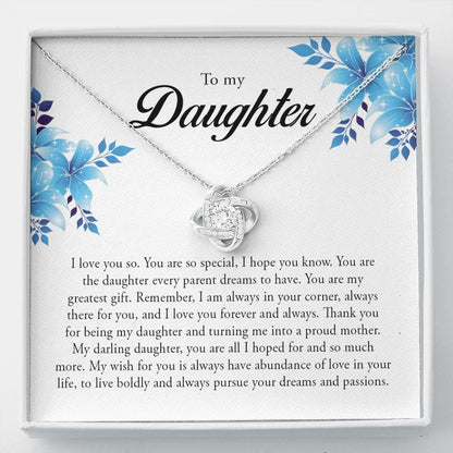 To My Daughter, Love Knot Necklace