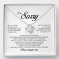 I'm Sorry Gift For Her, Love Knot Necklace