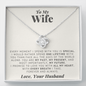Love Knot Necklace | To My Wife