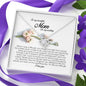 To My Beautiful Mom on my Wedding, Love Knot Necklace