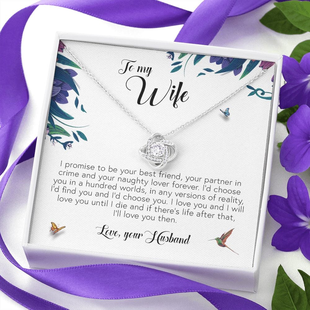 To My Wife, Love Knot Necklace
