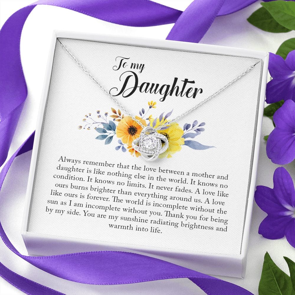 To My Daughter, Love Knot Necklace