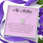My Mother on My Wedding Day Gift, Love Knot Necklace