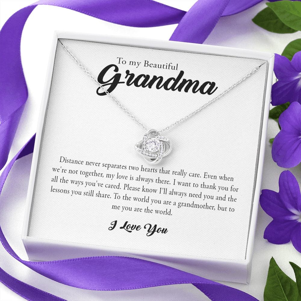 To My Beautiful Grandma, Love Knot Necklace