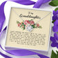 To My Granddaughter, Love Knot Necklace