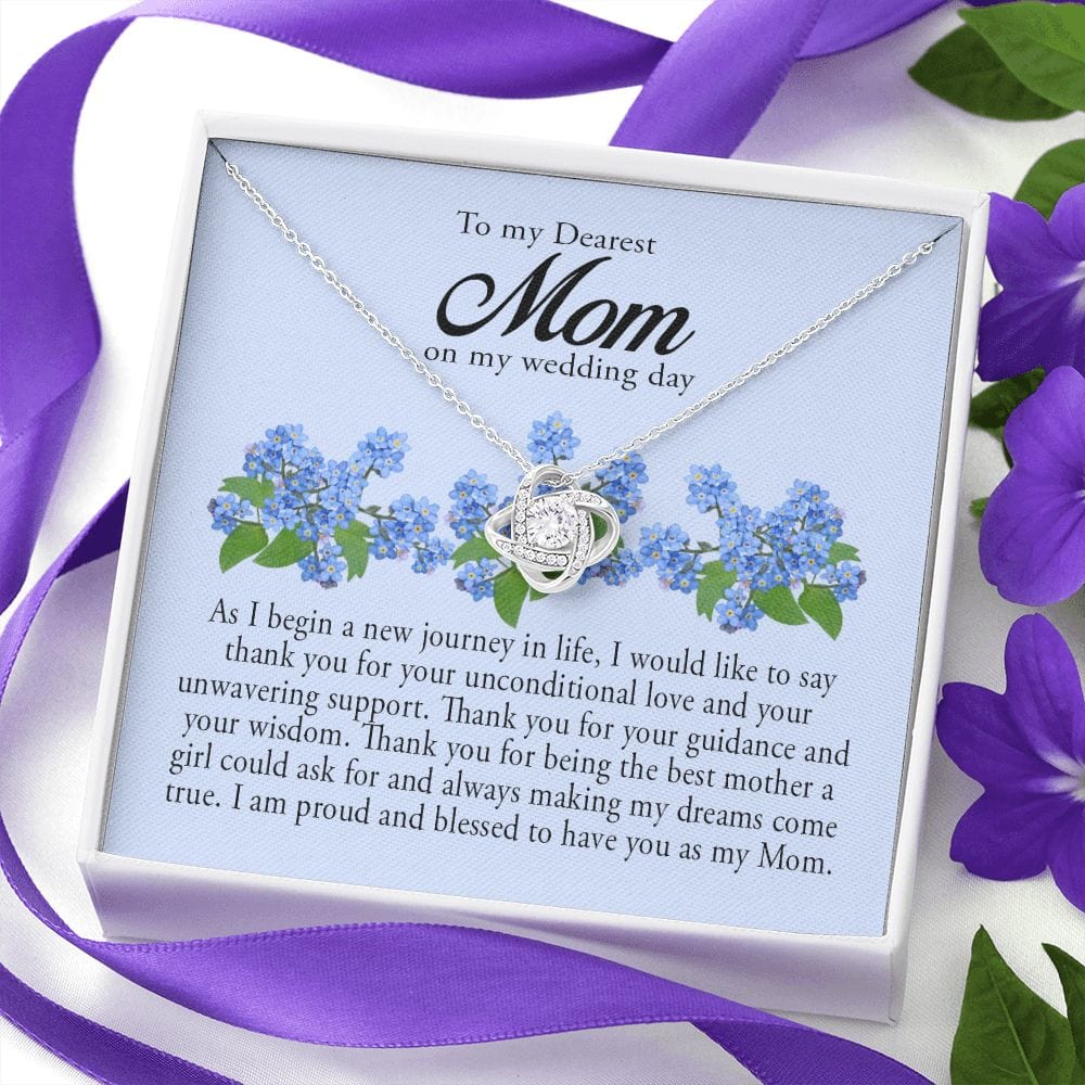 To My Dearest Mom on My Wedding Day, Love Knot Necklace